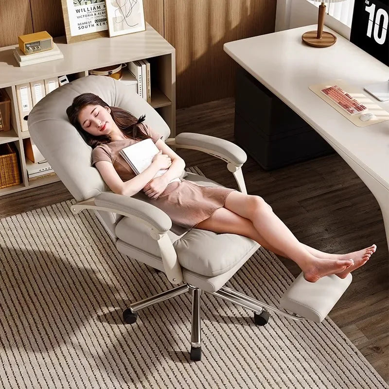 A Contemporary Comfort Synthetic Leather Boss Chair Reclining Office Chair With Sofa Design Business and Home Use