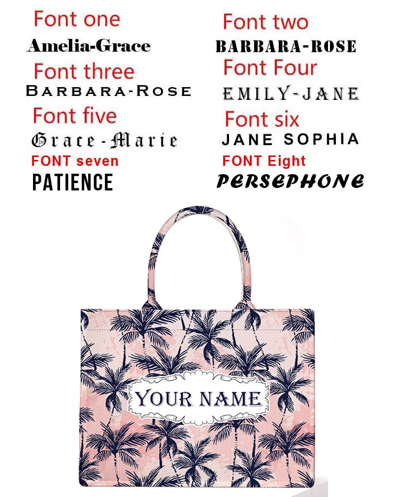 Personalized Tote Bag Canvas Printed — Natural | KIMLUD