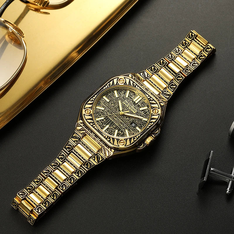 Men's Watches Top Brand Luxury Chronograph Quartz Men Watch Waterproof Classic Wrist Watch Men Stainless Steel Male Clock