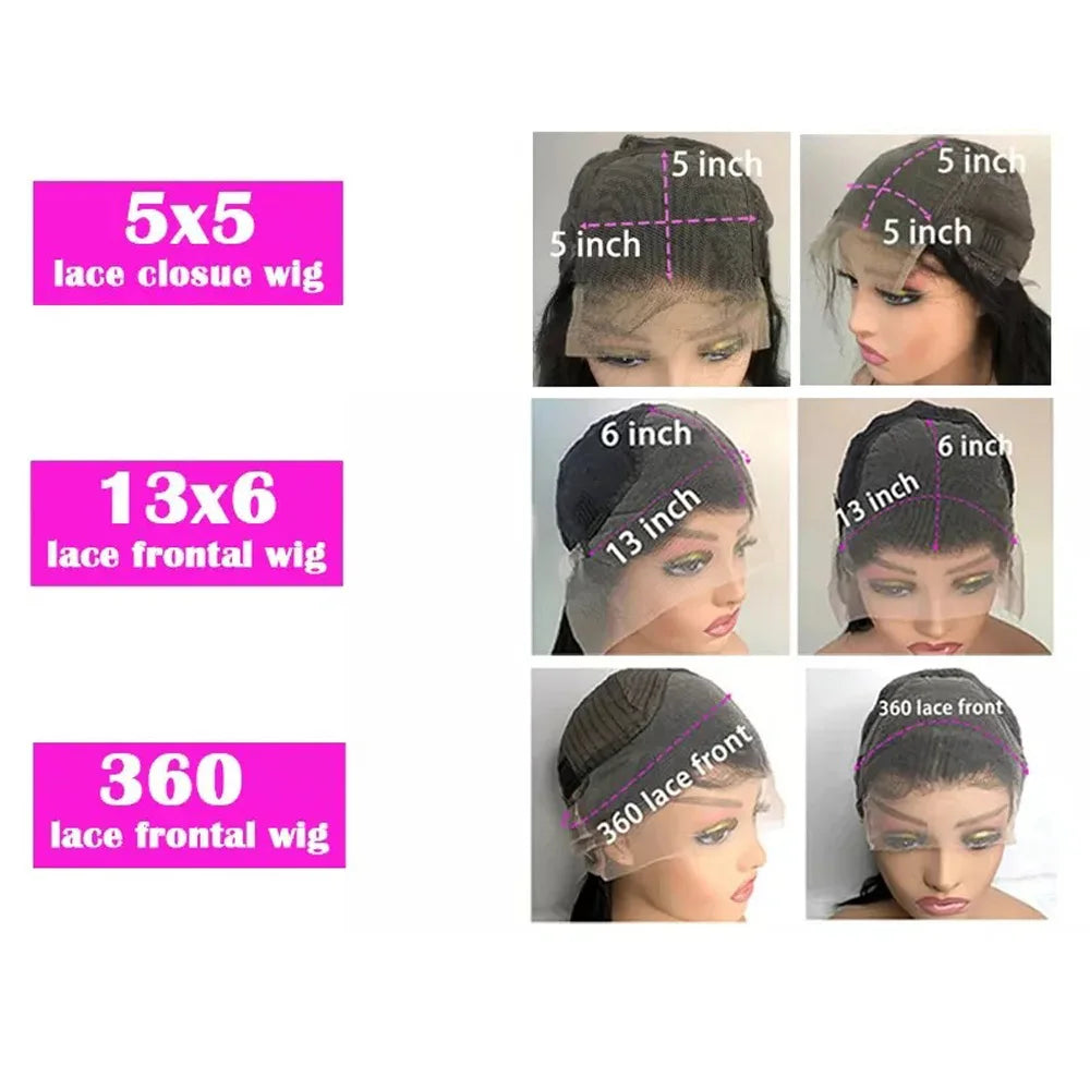 Full Lace Wig - 40-Inch Deep Wave - Brazilian Hair - Transparent Lace | KIMLUD
