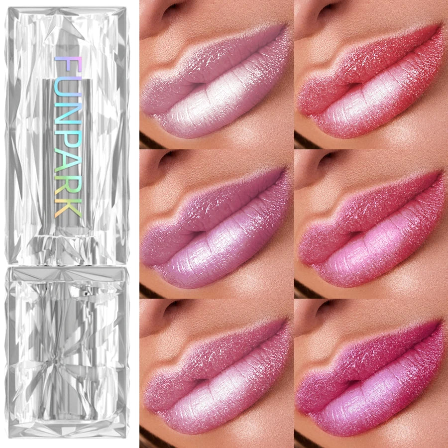Metallic Lipstick Set Hydrating, Highly Pigmented Shine — Soft Pink Lilac | KIMLUD