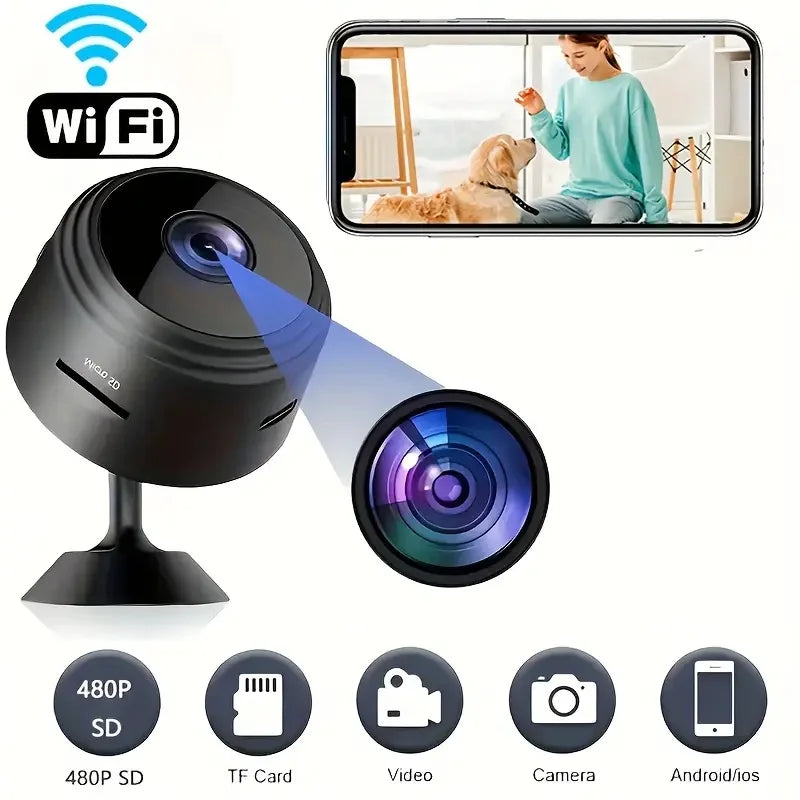 Home intelligent security surveillance camera,USB rechargeable battery, Wi-Fi support mobile phone remote application, Christmas