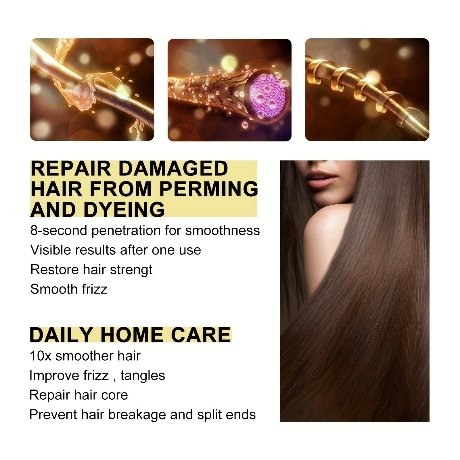 100G 8-Second Keratin Professional Hair Cream Containing Coconut Oil And Glycerin Moisturizing Hair Facial Mask for All Types