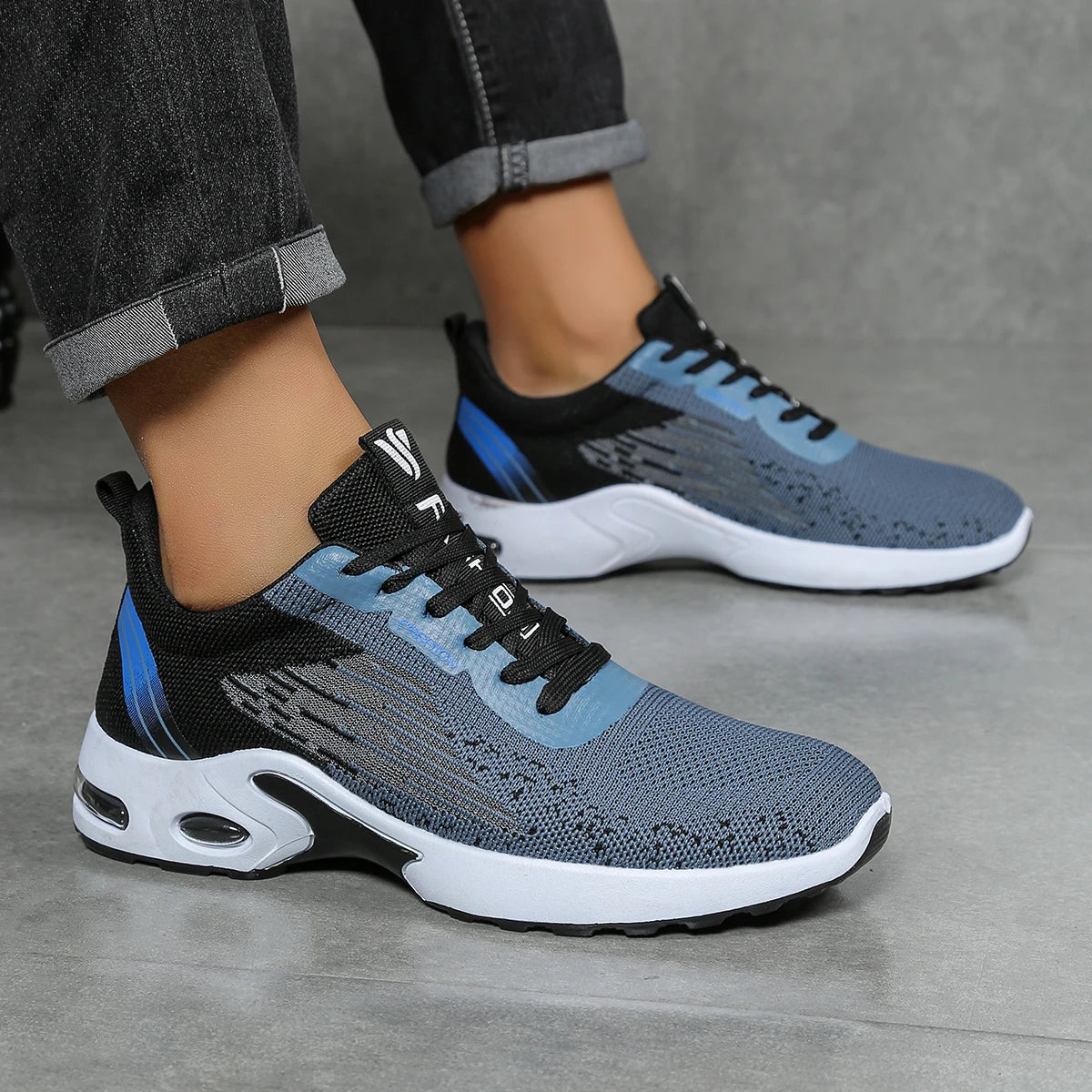 Men's Running Shoes – Breathable – Knitted Mesh | KIMLUD
