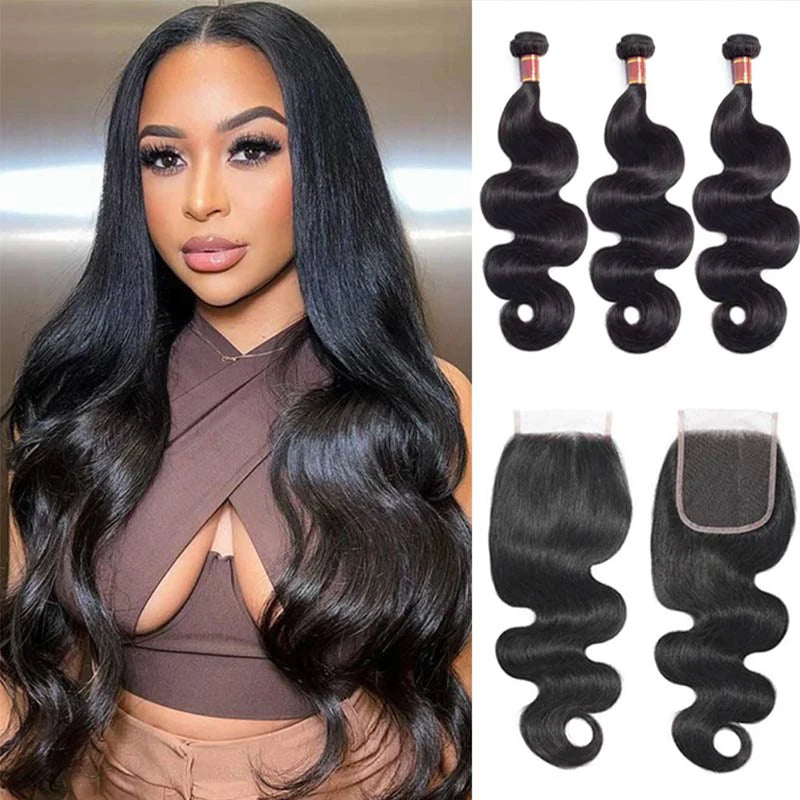 Hair Bundles With Closure – Body Wave – Remy Hair | KIMLUD