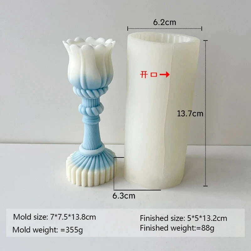 KIMLUD, Budding Open Flowers Silicone Candle Mold Mini Flower Soap Gypsum Crafts Resin Mould DIY Chocolate Ice Cake Baking Molds, KIMLUD Womens Clothes