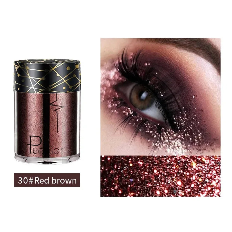 36 Colors Monochrome Eyeshadow Glitter Sequins High Gloss Face Body Glitter Pearlescent Easy-to-color Eye Shadow Festival Makeup