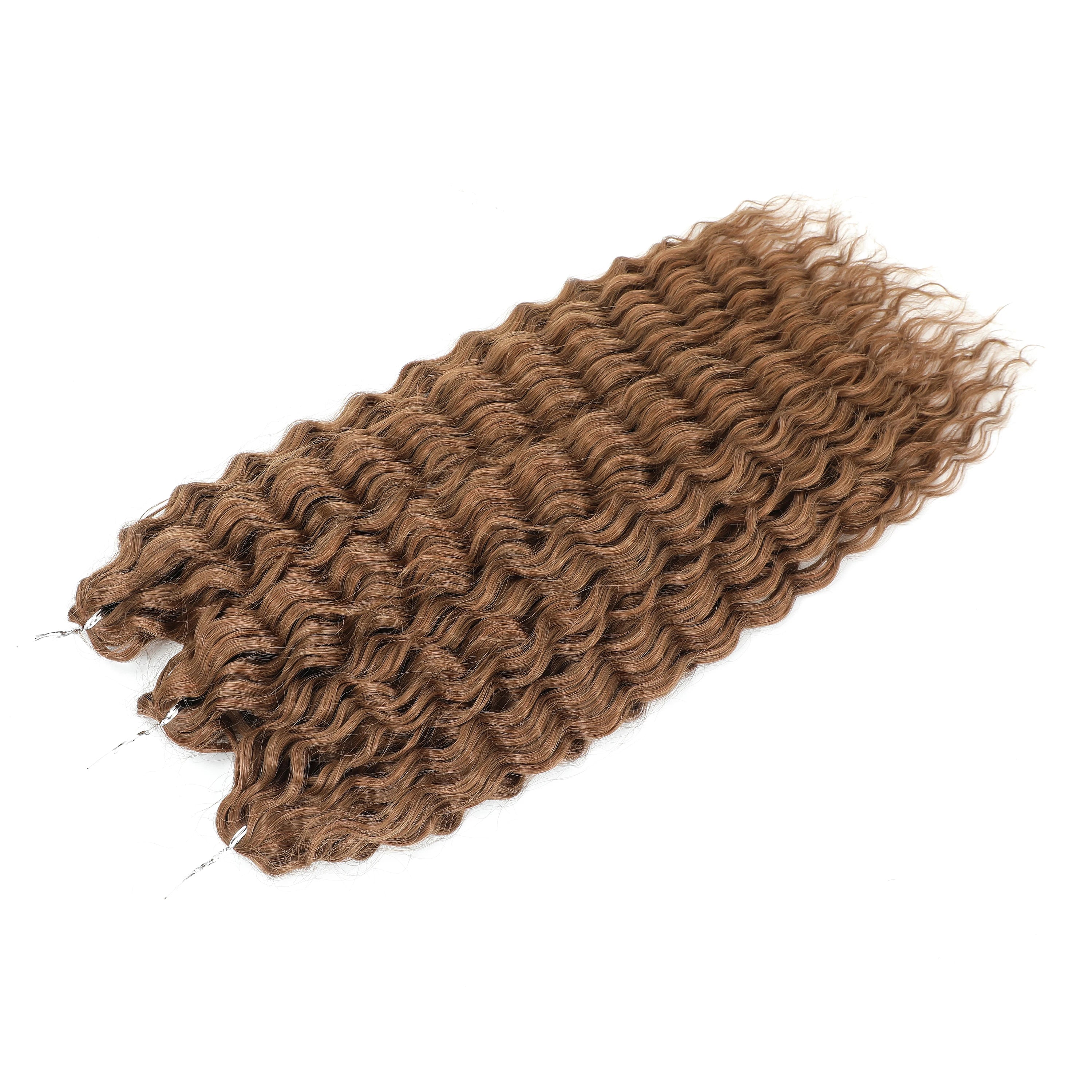 Crochet Braids Synthetic Hair High Temperature — Ombre Brown | KIMLUD