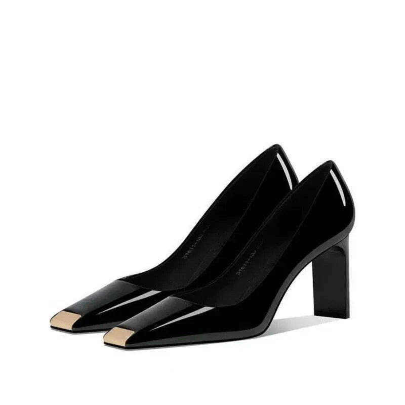 top-layer-cowhide-womens-mid-heel-high-heels-white-french-style-slip-on-shoes-leather-upper-simple-design-summer-shoeskimlud-womens-fashion-34628338