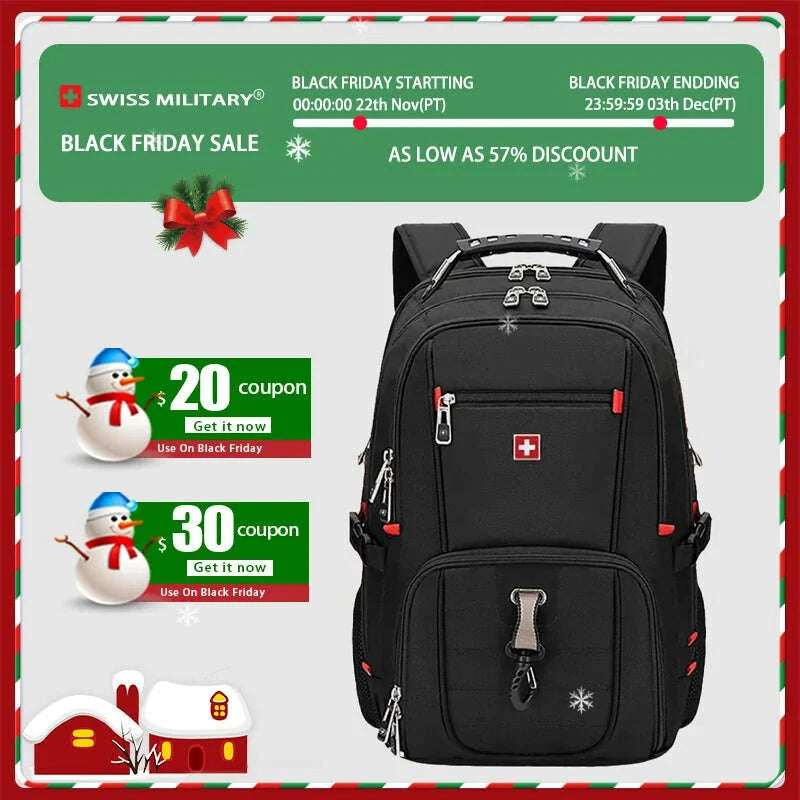 KIMLUD, Waterproof Men's Backpack 15.6/17 Inch Laptop Backpacks School Travel Bags Swiss-style Large Capacity Business Bagpack Mochila, KIMLUD Womens Clothes