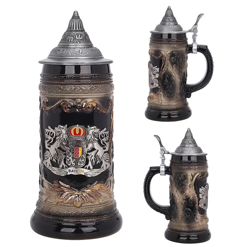 German Beer Stein Tankard Mug 600ml — Oktoberfest & Father's Day Gift | KIMLUD