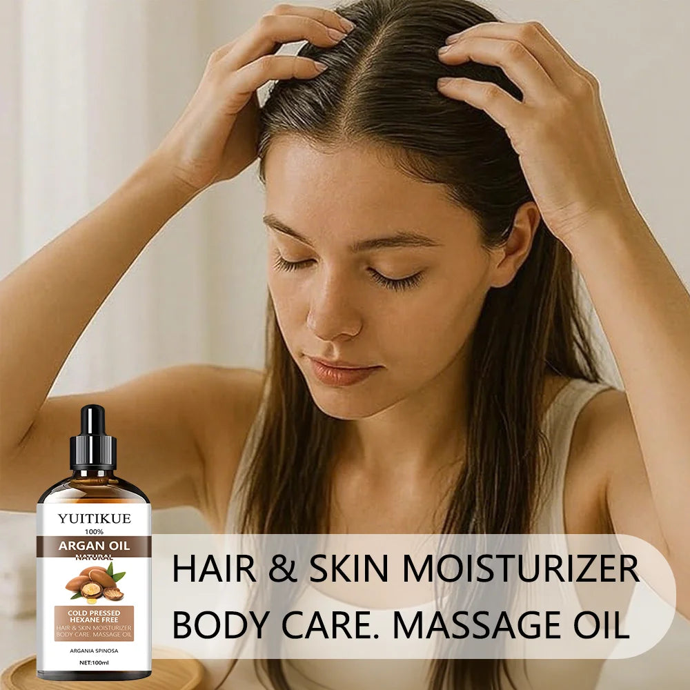 Argan Oil Serum Multi-Purpose Moisturizer Hair And Skin — Golden Amber | KIMLUD