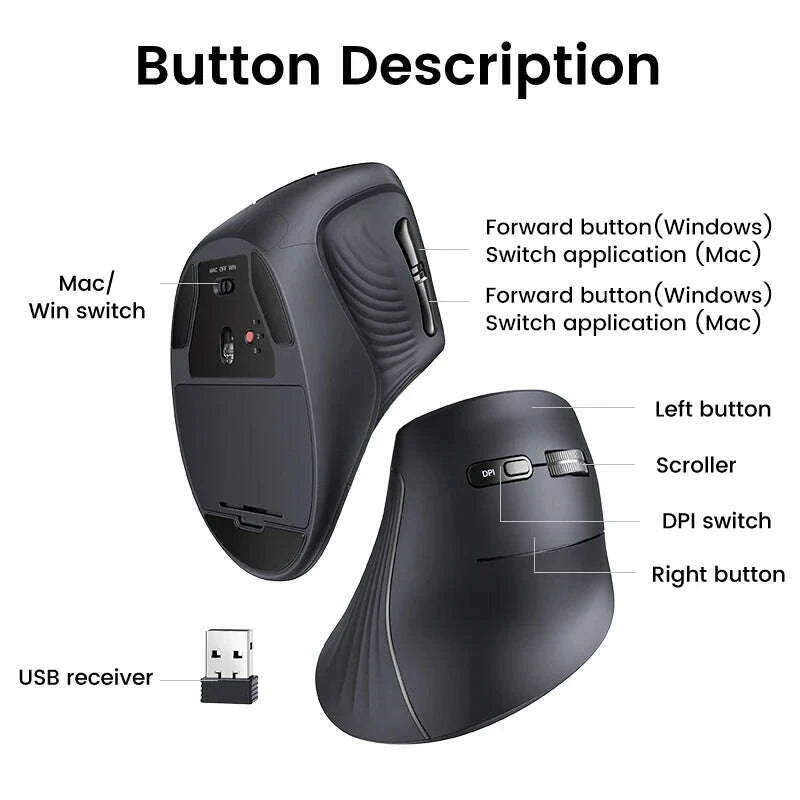 ugreen-vertical-mouse-wireless-bluetooth50-24g-ergonomic-4000dpi-6-mute-buttons-for-macbook-tablet-laptops-computer-pc-micekimlud-womens-fashion-34627090