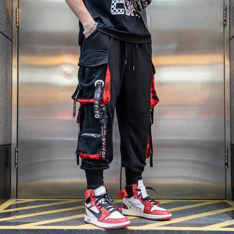 China-Chic functional style overalls for men in autumn and winter loose hip-hop fashion brand ins leggings halon pants cargo pan
