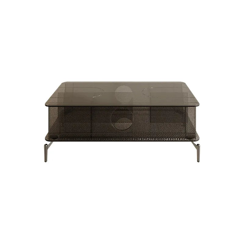 Multifunctional Modern TV Stand With Drawers And Cabinets — Amber Brown | KIMLUD