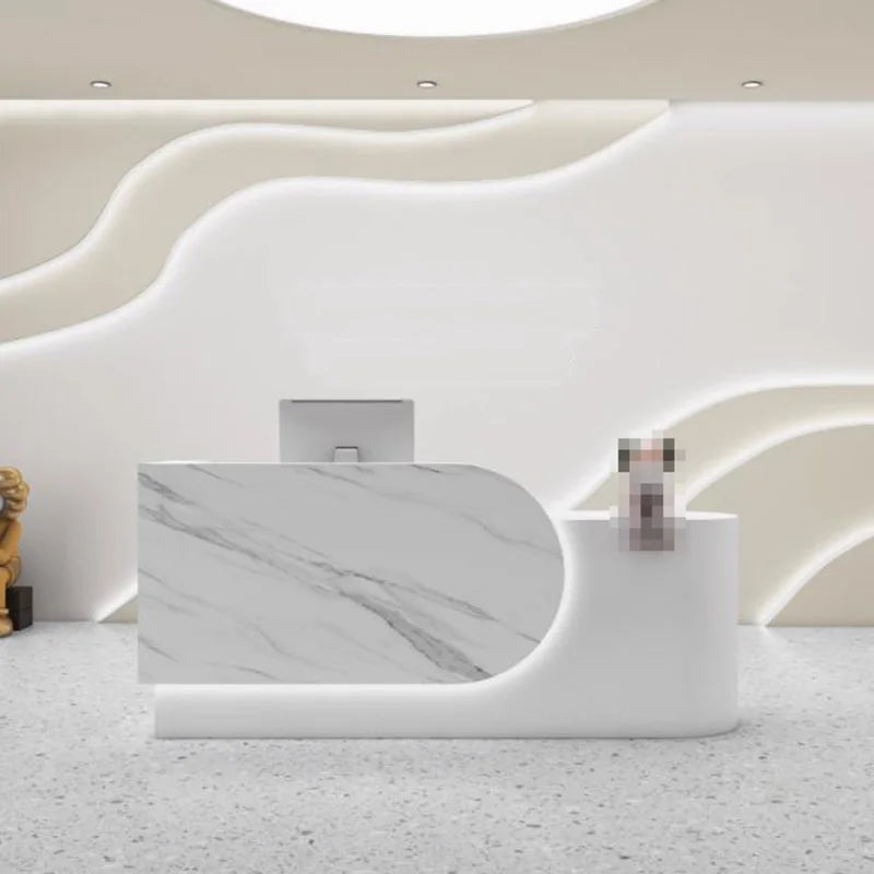 Best Organizers Reception Desks Design Display Drawer Beauty Reception Desks White Led Lights Comptoire Accueil Trendy Furniture