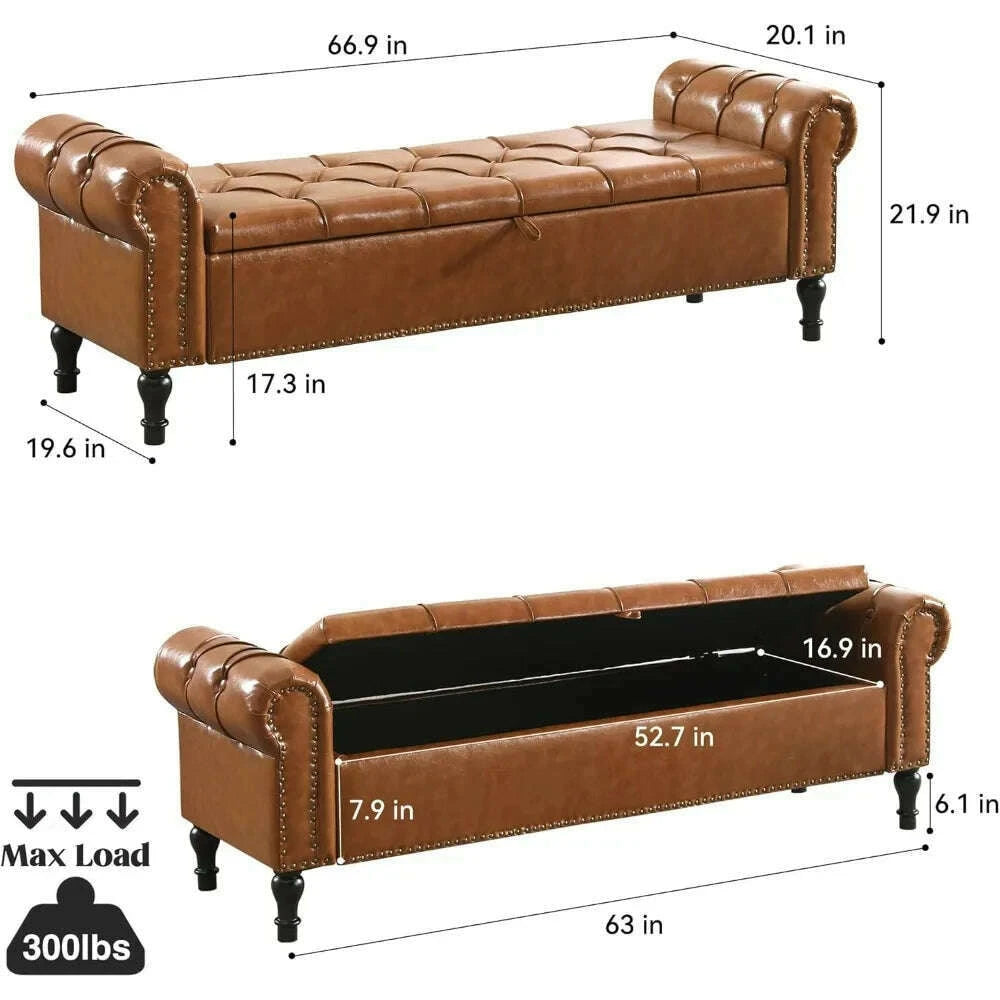 faux-leather-storage-bench-for-bed-room-67-inch-upholstered-tufted-ottoman-bench-with-arms-king-size-large-storage-space-end-ofkimlud-womens-fashion-34604386