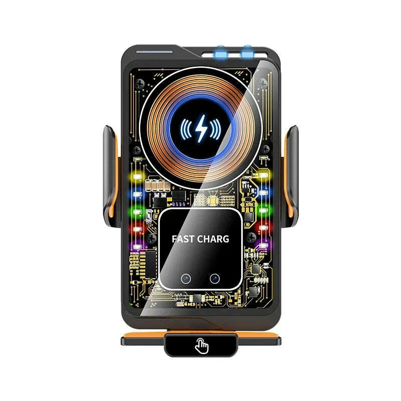 KIMLUD, Max 66W Magnetic 15W Car Wireless Charger Fast Charging Auto-Clamping RGB Light Phone Holder Stand Bracket For iPhone Samsung, KIMLUD Womens Clothes