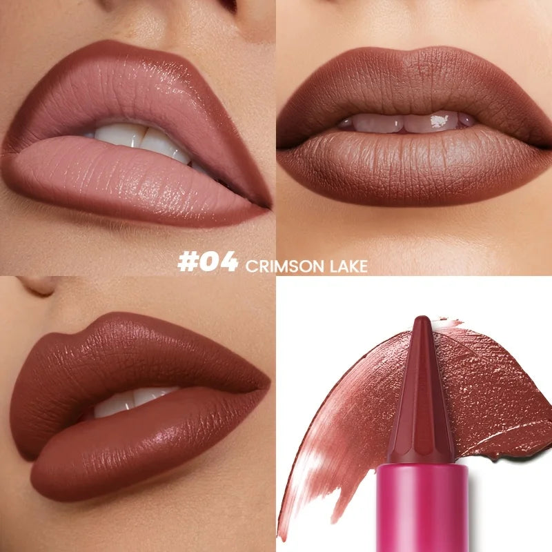 Matte Velvet Lip Liner & Lipstick - Dual-Use Precision Lip Contour Pencil for Smooth, Long-Lasting Color,Lip Liner Pencil, lip