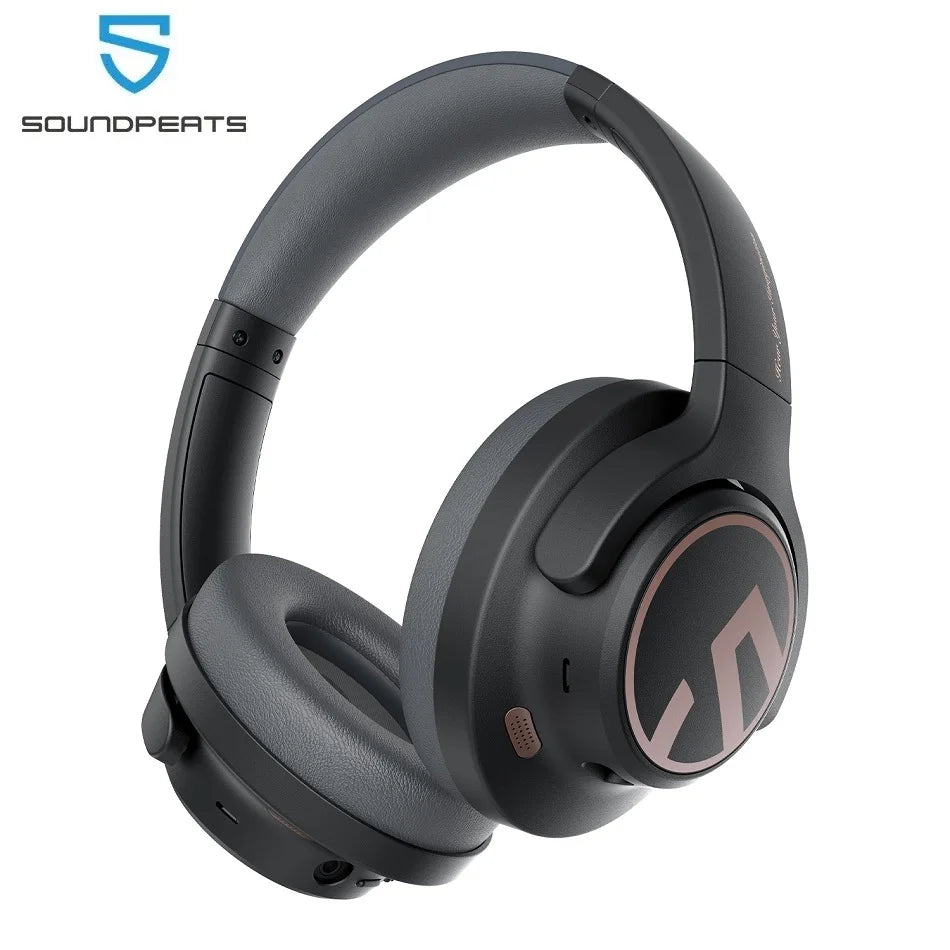 KIMLUD, SoundPEATS Space Headphones Bluetooth 5.3 Hybrid Active Noise Cancelling Wireless Headphone,123H Play,Mic,Multipoint Connection, KIMLUD Womens Clothes
