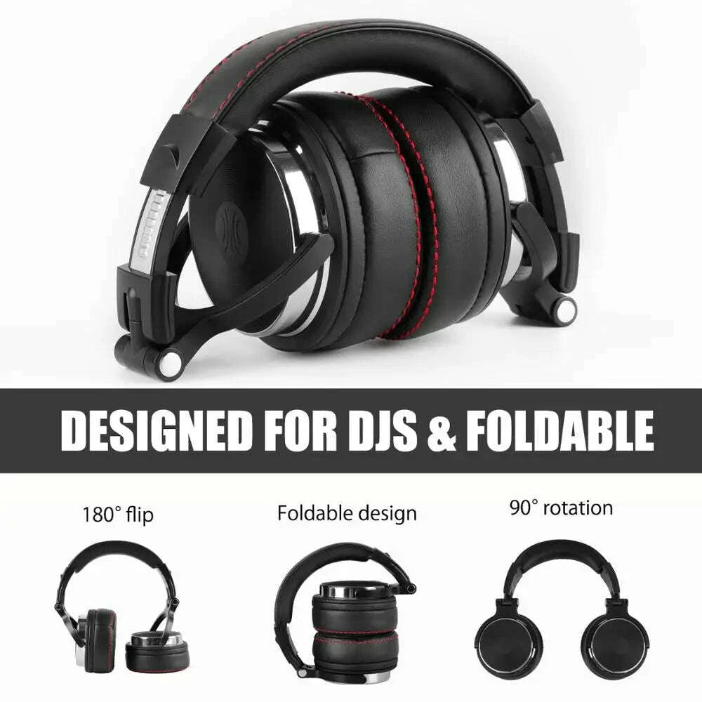 KIMLUD, Oneodio Wired Headset Professional Studio Pro DJ Headphones With Mic Dual-Duty Cable HiFi Monitor Music Headset For Phone PC, KIMLUD Womens Clothes