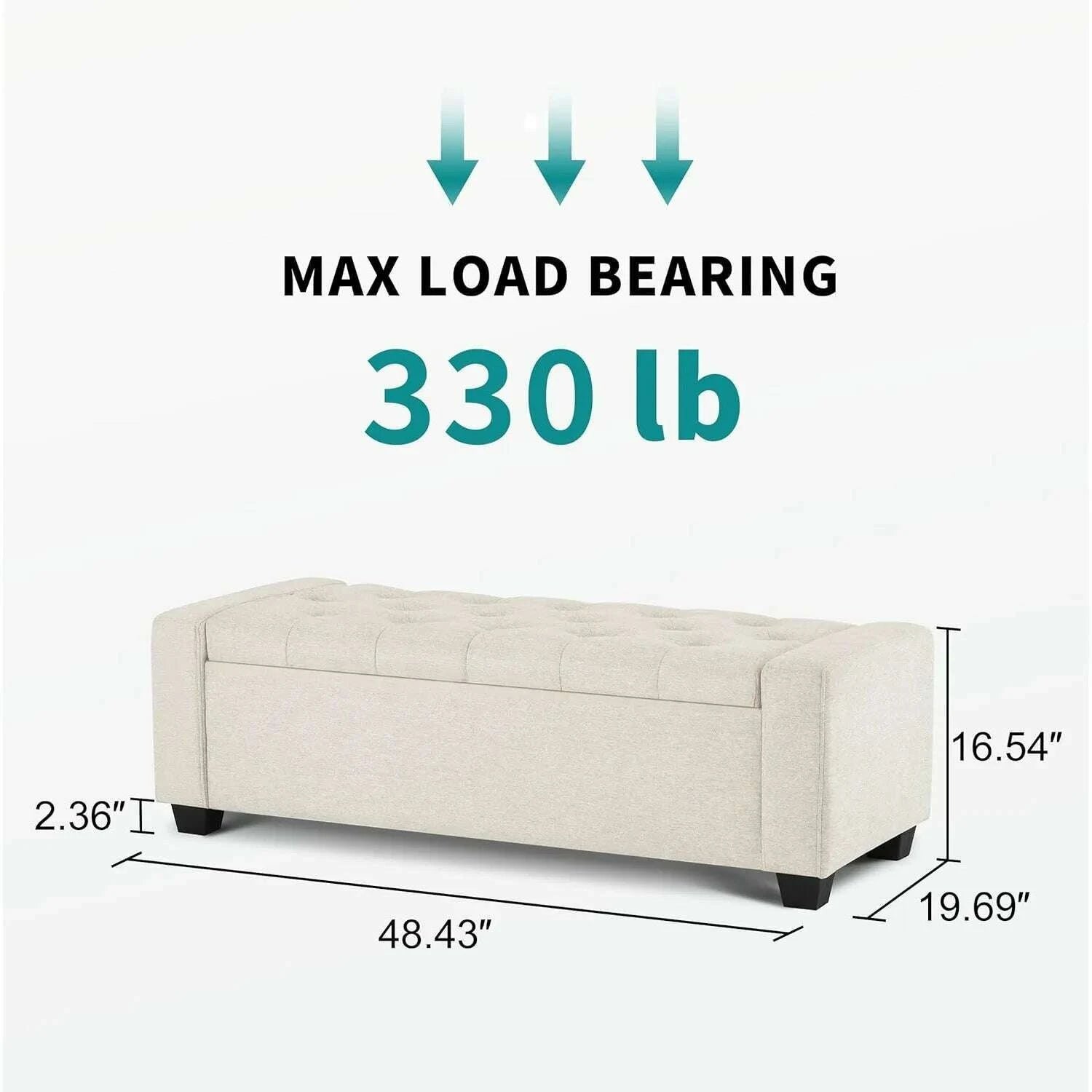 storage-ottoman-bench-with-safety-hinge-storage-upholstered-storage-bench-with-seating-for-bedroom-living-room-beigekimlud-womens-fashion-34604590