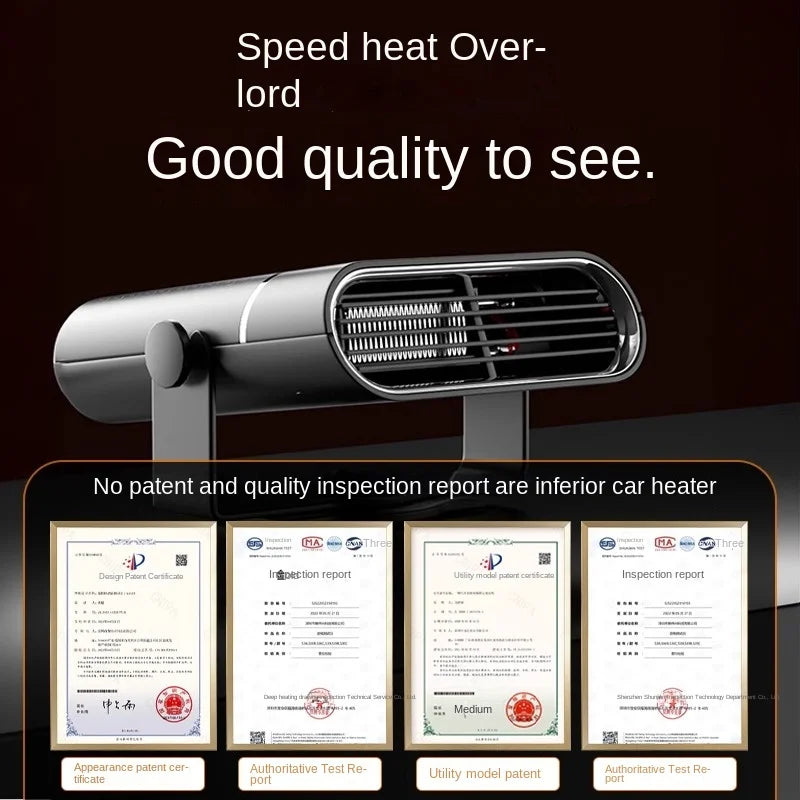 2 IN 1 Car Cooling & Heater Fan 12V 150W 24V 150W Auto Windshield Anti-Fog Electric Heating Dryer Defogging Demister Defroster