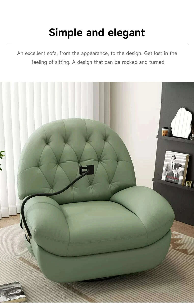 KIMLUD, Modern Multifunction Electric Leather Recliner Sofa Recliner Sofa Living Room Furniture Single Sofa Chair Wholesale, KIMLUD Womens Clothes