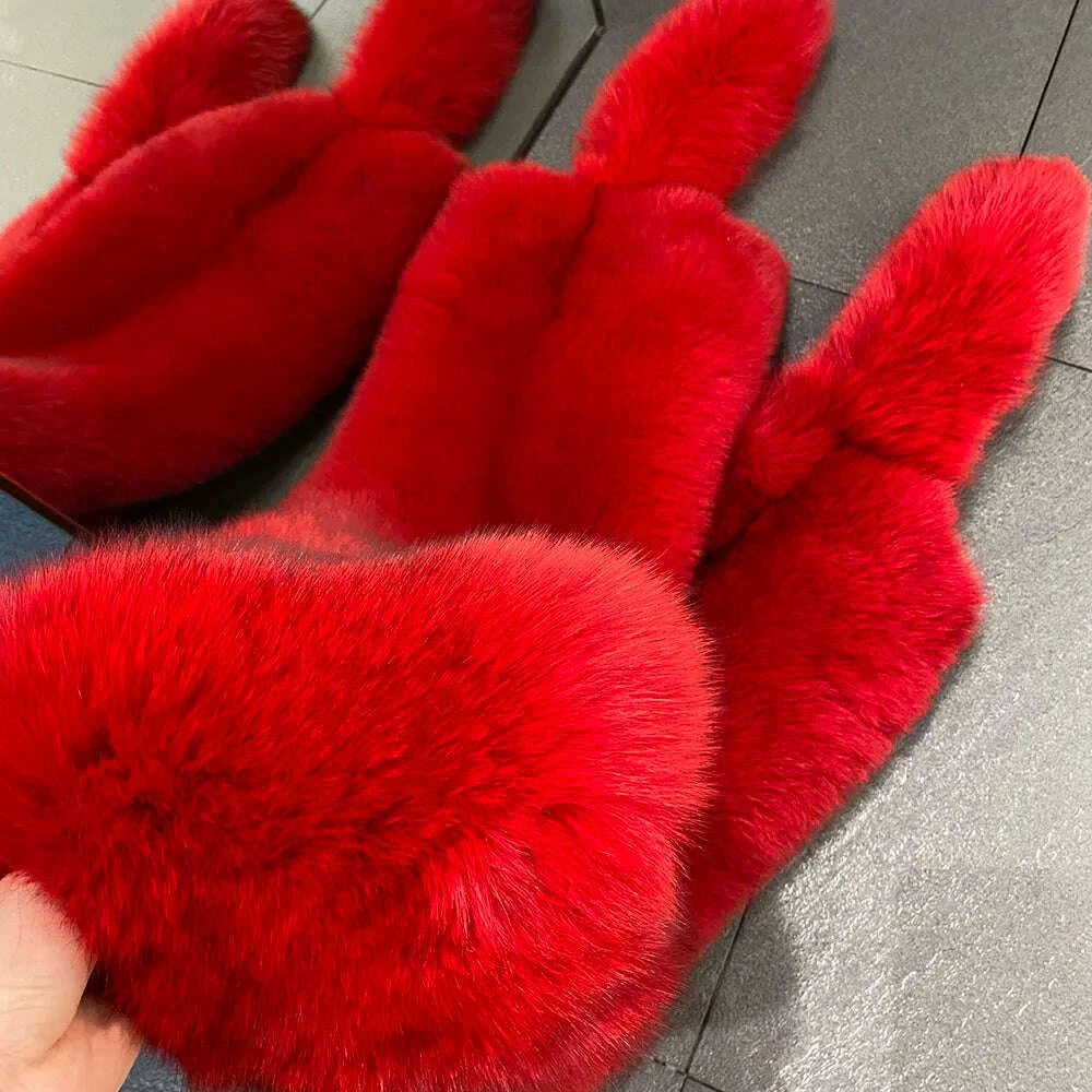 KIMLUD, YOLOAgain 2025 Winter Warm Luxury Real Fox Fur Scarf Women Natural Fox Fur Scarf Shawl Female, KIMLUD Womens Clothes