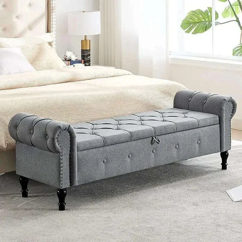 velvet-tufted-storage-bench-67-bedroom-end-of-bed-bench-king-size-with-rolled-arms-button-ottoman-benchkimlud-womens-fashion-34604691