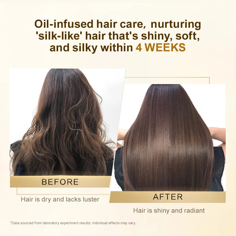 PURC 24K Gold Nourishing Hair Oil Smoothing Repair Damaged Frizz Hair Professional Hair Care Products for Women
