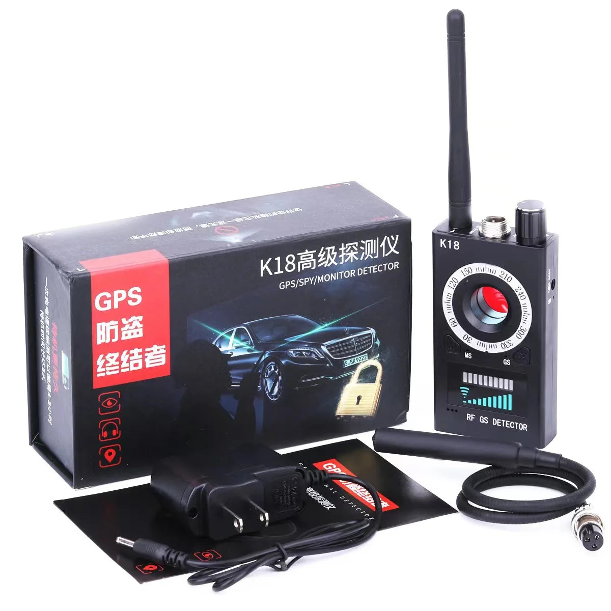 Sleek Detector Multi-Function Anti Spy — Black | KIMLUD