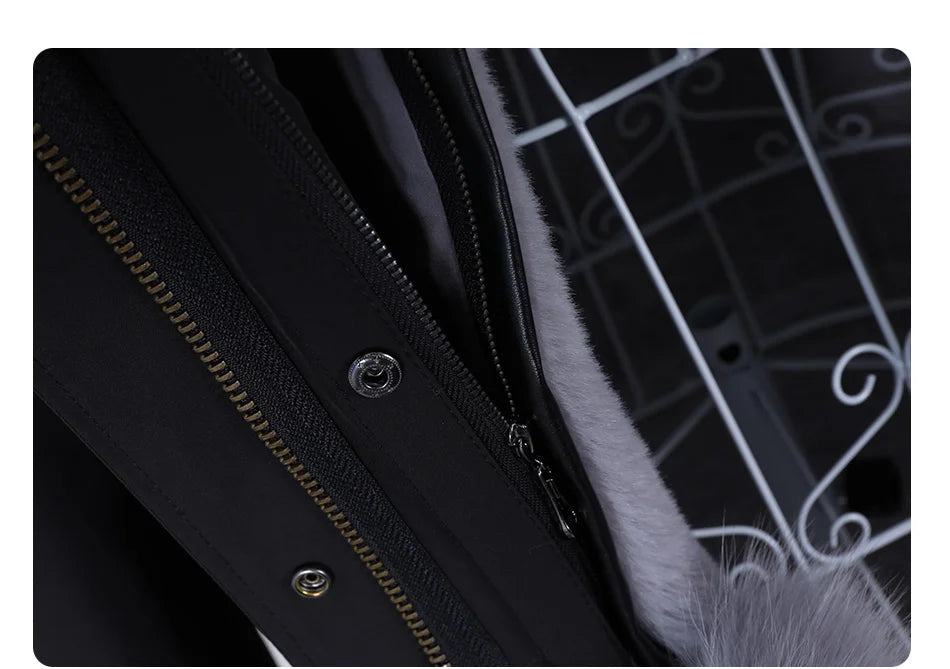2023 Super Hot Winter Jacket Hooded Long Overcoat Parkas Female Clothes Removable Real Fox Fur Collar Coats Woman