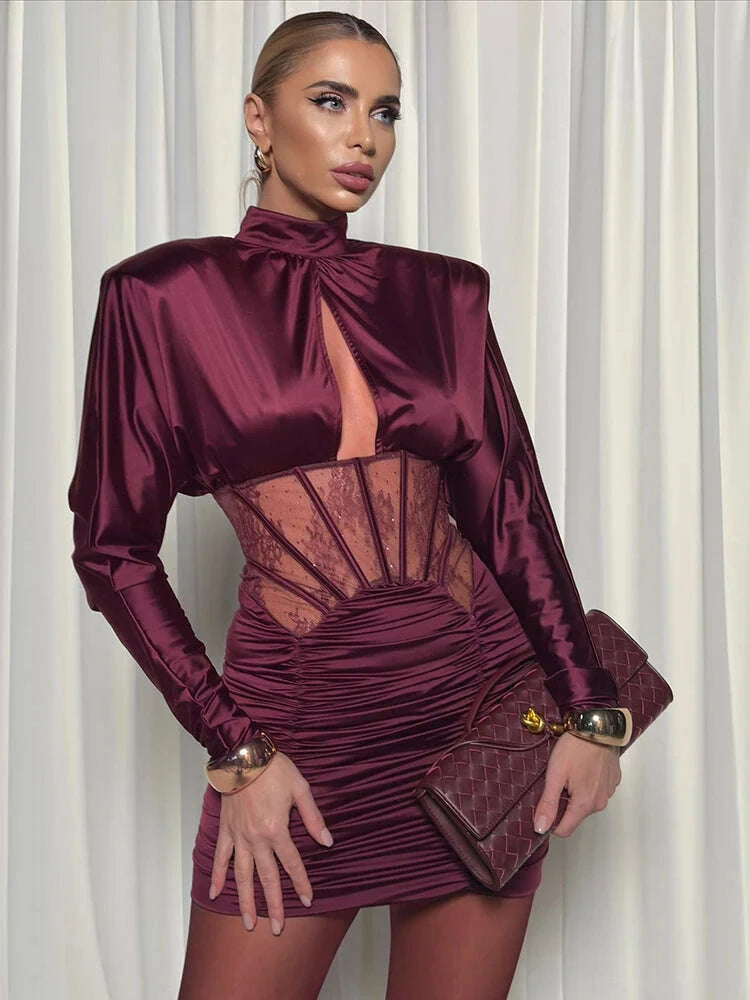 vc-elegant-burgundy-satin-mini-dress-with-lace-corset-detail-long-sleeve-high-neck-ruched-party-dress-for-evening-events-promkimlud-womens-clothes-35075350