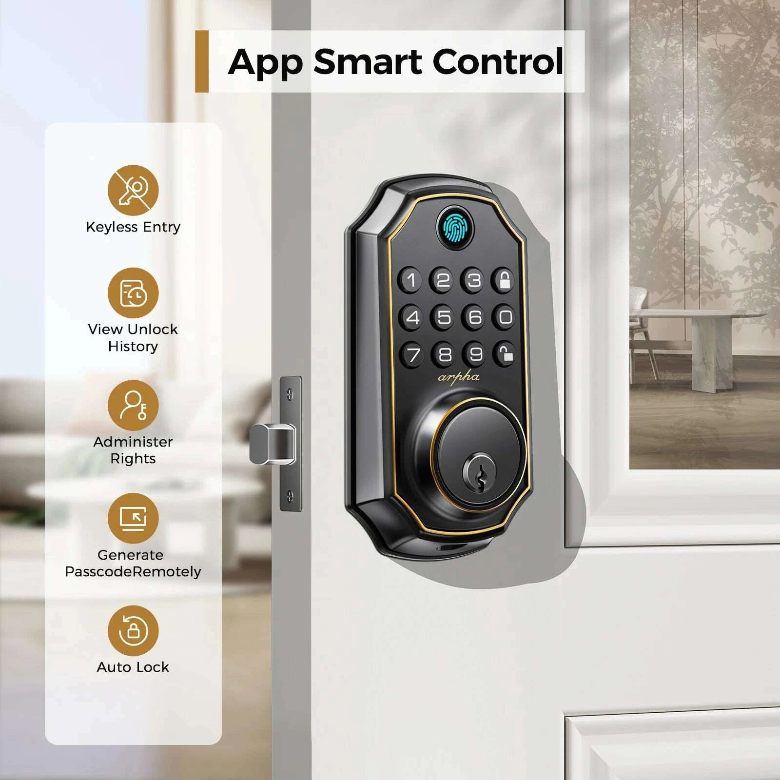 arpha-d280-keyless-entry-door-lock-5-in-1-smart-fingerprint-deadbolt-with-keypad-electronic-deadbolt-auto-lock-one-touch-lockkimludkimlud-35565268