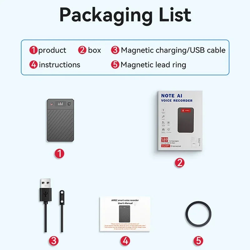 KIMLUD, 8-256GB AI Voice Recorder with Display Screen Real-Time Transcription & Translation Summarization Device for Lectures Meetings, KIMLUD Womens Clothes