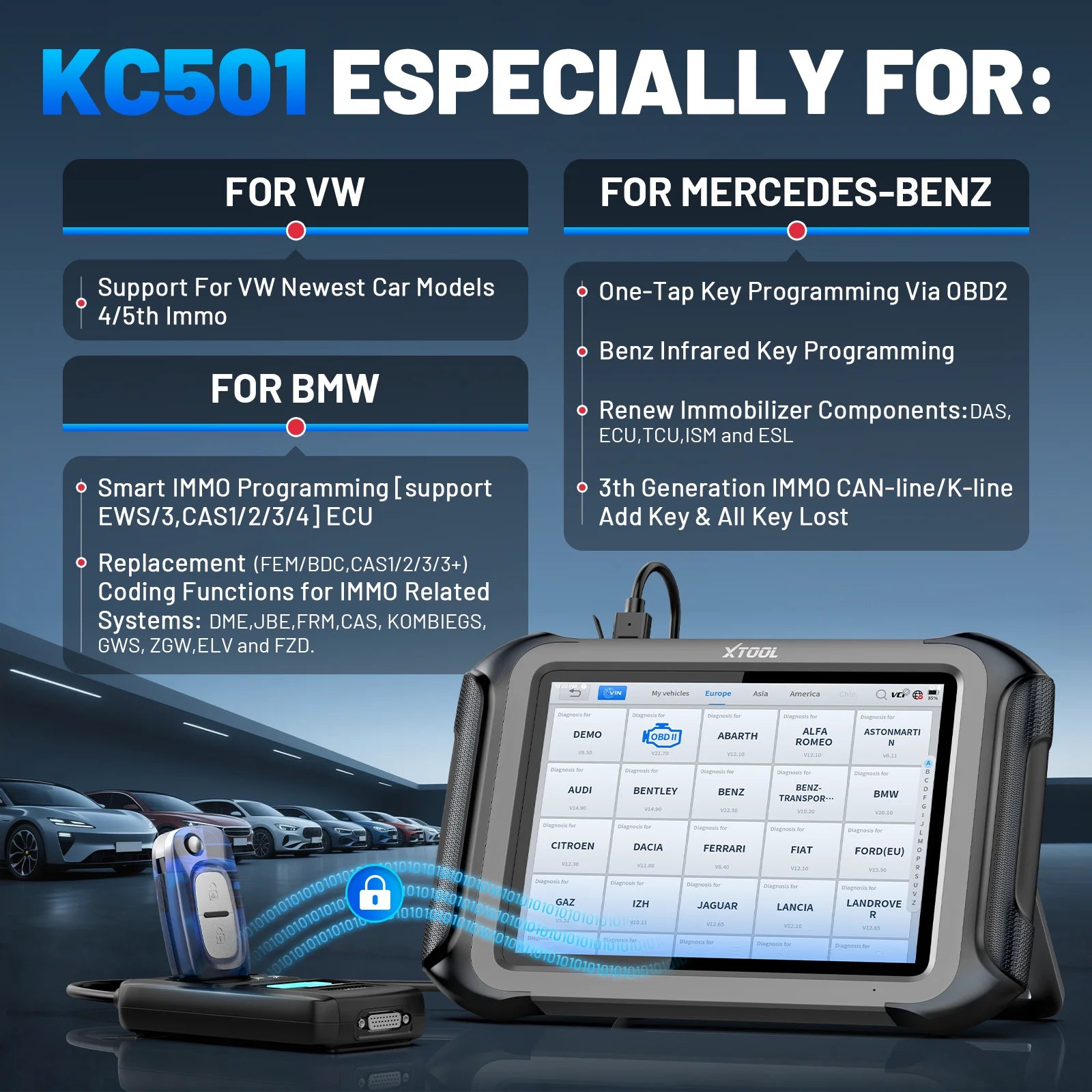 Matte Plastic Immobilizer Key Programmer X100 MAX — Black | KIMLUD