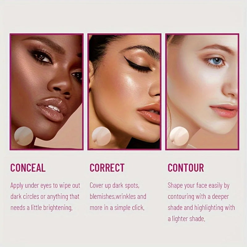 Sponge-Head Concealer For Dark Circles And Pigmentation With Long-Lasting Moisturizing Coverage — Nude Beige | KIMLUD
