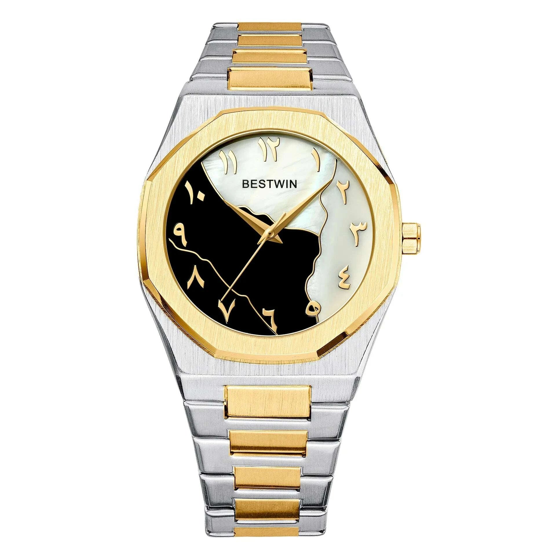 KIMLUD, Fashion Watches Men's Watch reloj hombre BESTWIN Creative Dial Gold Shell Face Business watches for men relogios masculino, KIMLUD Womens Clothes