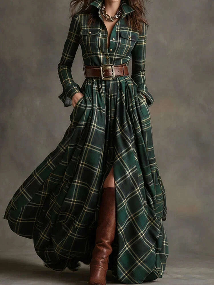 2025-turn-down-collar-patchwork-party-dress-women-spring-autumn-long-sleeve-chic-maxi-dress-plaid-printed-loose-cardigan-dresskimlud-womens-clothes-35073802