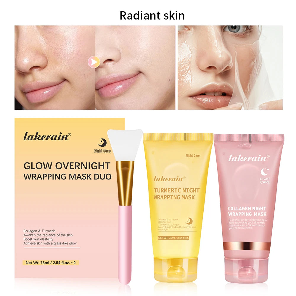 Korean Deep Collagen Mask Peel Off Mask Face Anti Wrinkle Lifting Skin Care Masks Bio Pack Night Wrapping Woman Overnight Skin