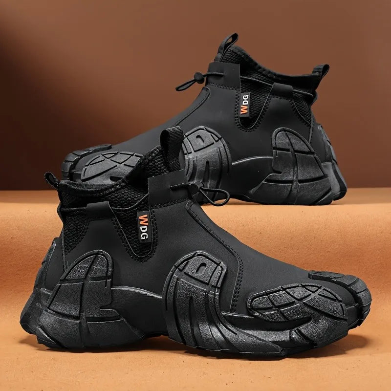 Boots - Anti Slip Waterproof - High Top Mid Calf Silhouette | KIMLUD