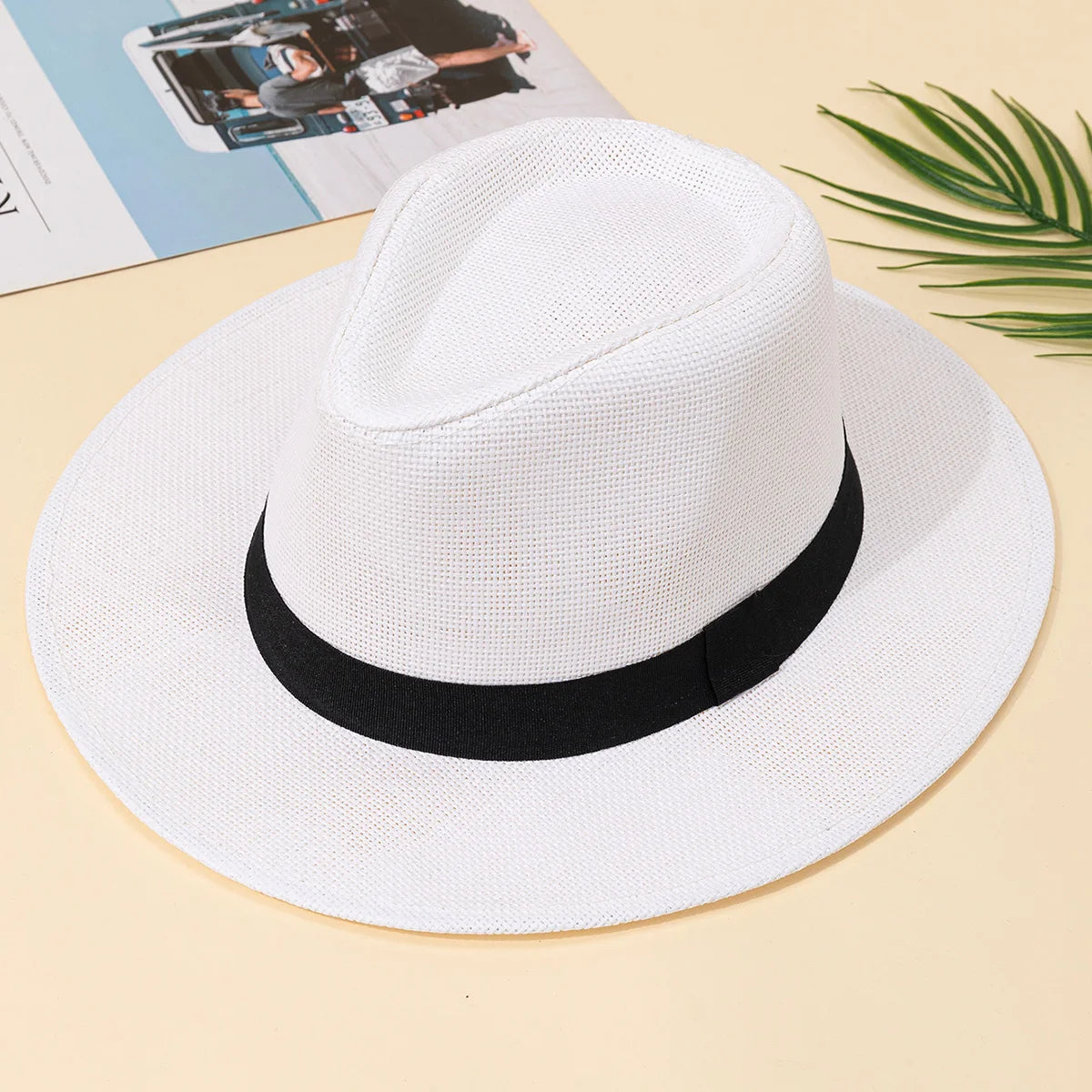 Panama Straw Wide Brim Hat Sun Shield — Natural | KIMLUD