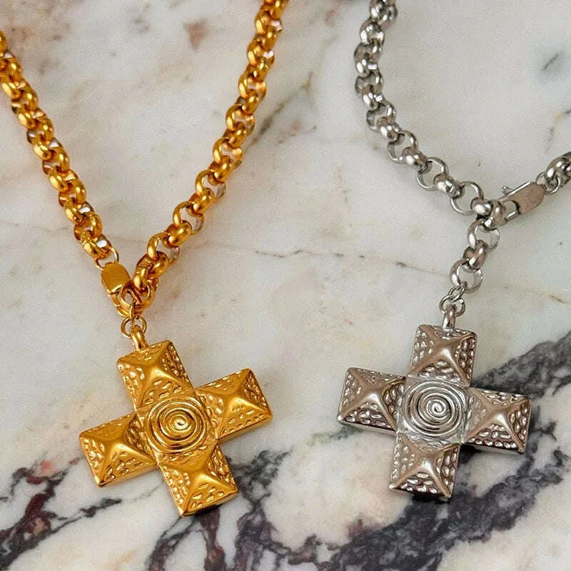 swirling-cross-statement-necklaces-stainless-steel-necklaces-for-women-vintage-chunky-stainless-steel-jewelry-non-tarnish-kimlud-kimlud-33912030