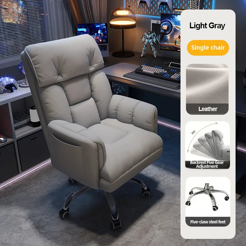 Ergonomic Computer Chair Home Office Recliner Sofa Boy Comfortable Sedentary Gaming Chair with Retractable Footrest For Relaxing