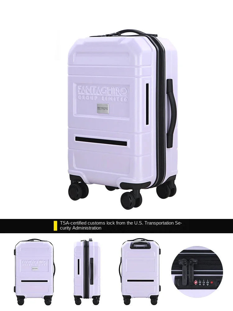 Lightweight ABS Suitcases Spinner Wheels — Black | KIMLUD