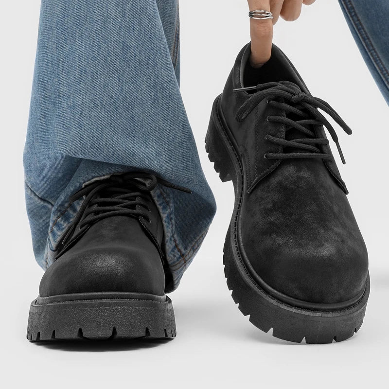 Men's High Top Sneakers – 8 cm Elevation Platform – PU Insole | KIMLUD