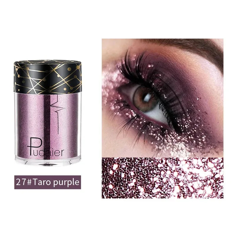 36 Colors Monochrome Eyeshadow Glitter Sequins High Gloss Face Body Glitter Pearlescent Easy-to-color Eye Shadow Festival Makeup