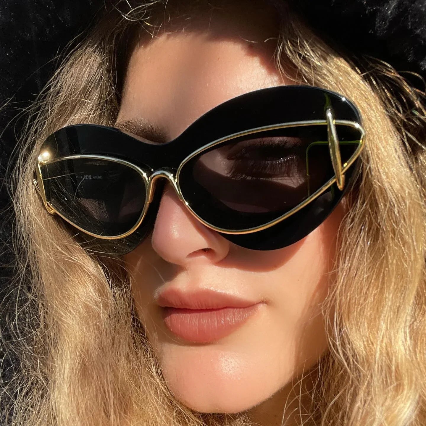 Plastic Elegant Cat Eye Sunglasses — Black | KIMLUD