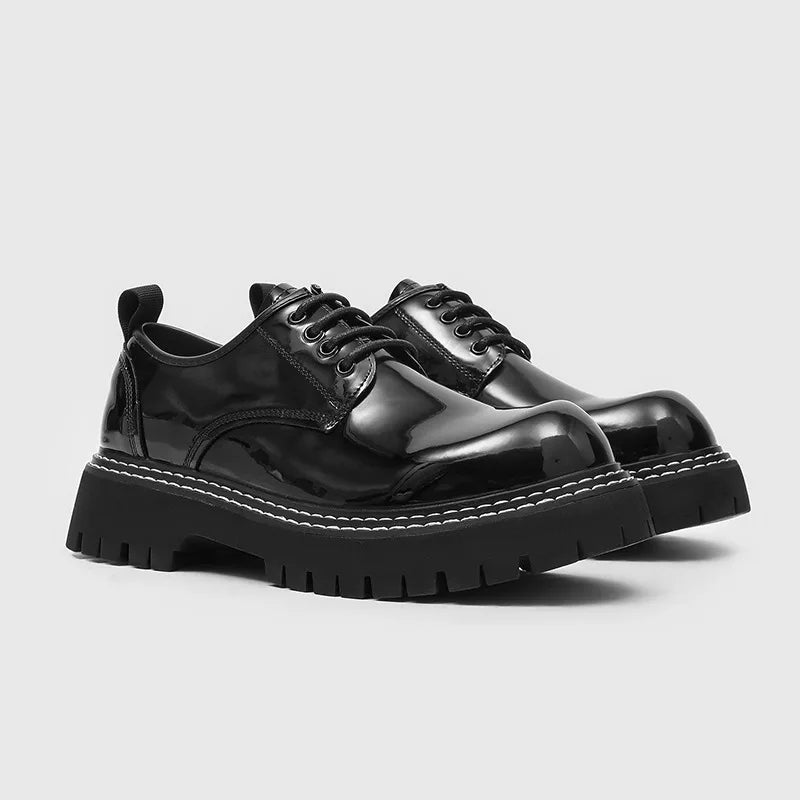 Derby Shoes – Platform Derby – Leather – Men Casual Dress | KIMLUD